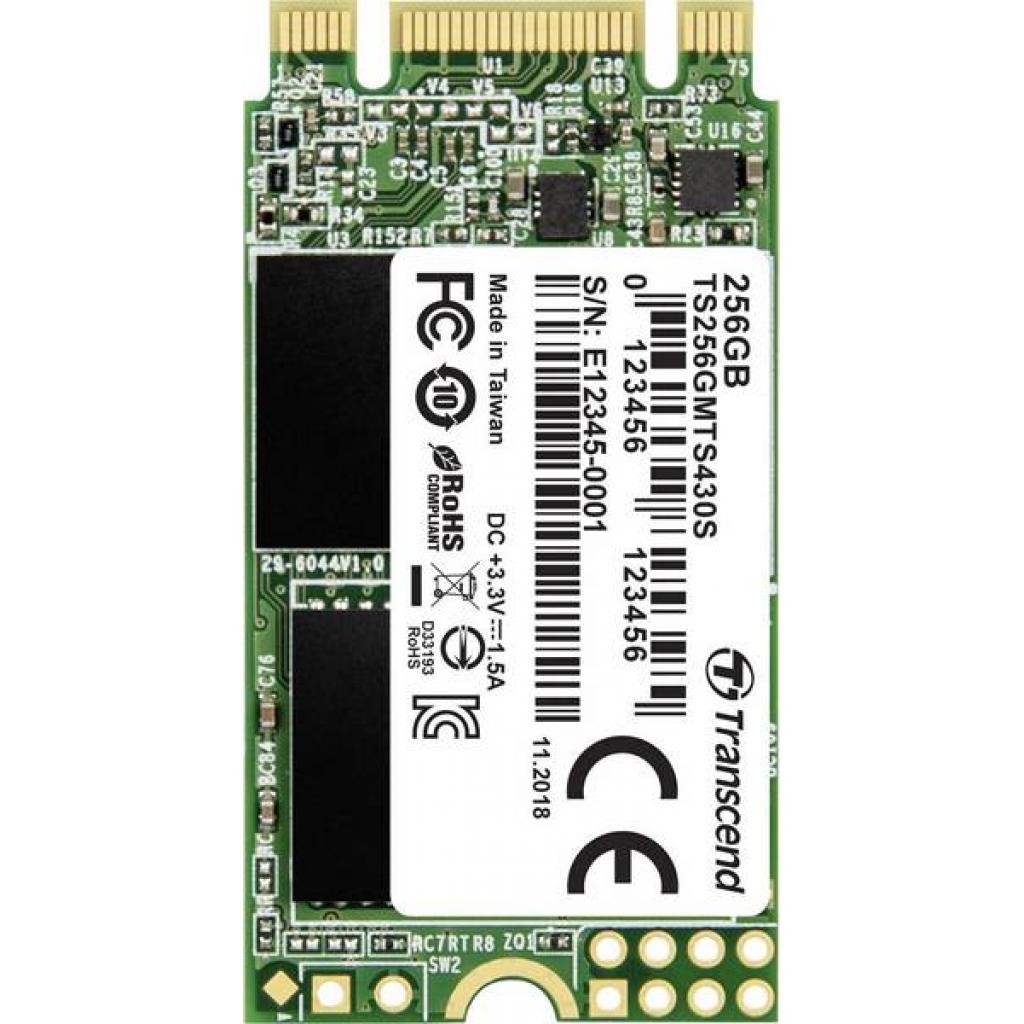 Накопичувач SSD M.2 2242 256GB Transcend (TS256GMTS430S) - зображення 1