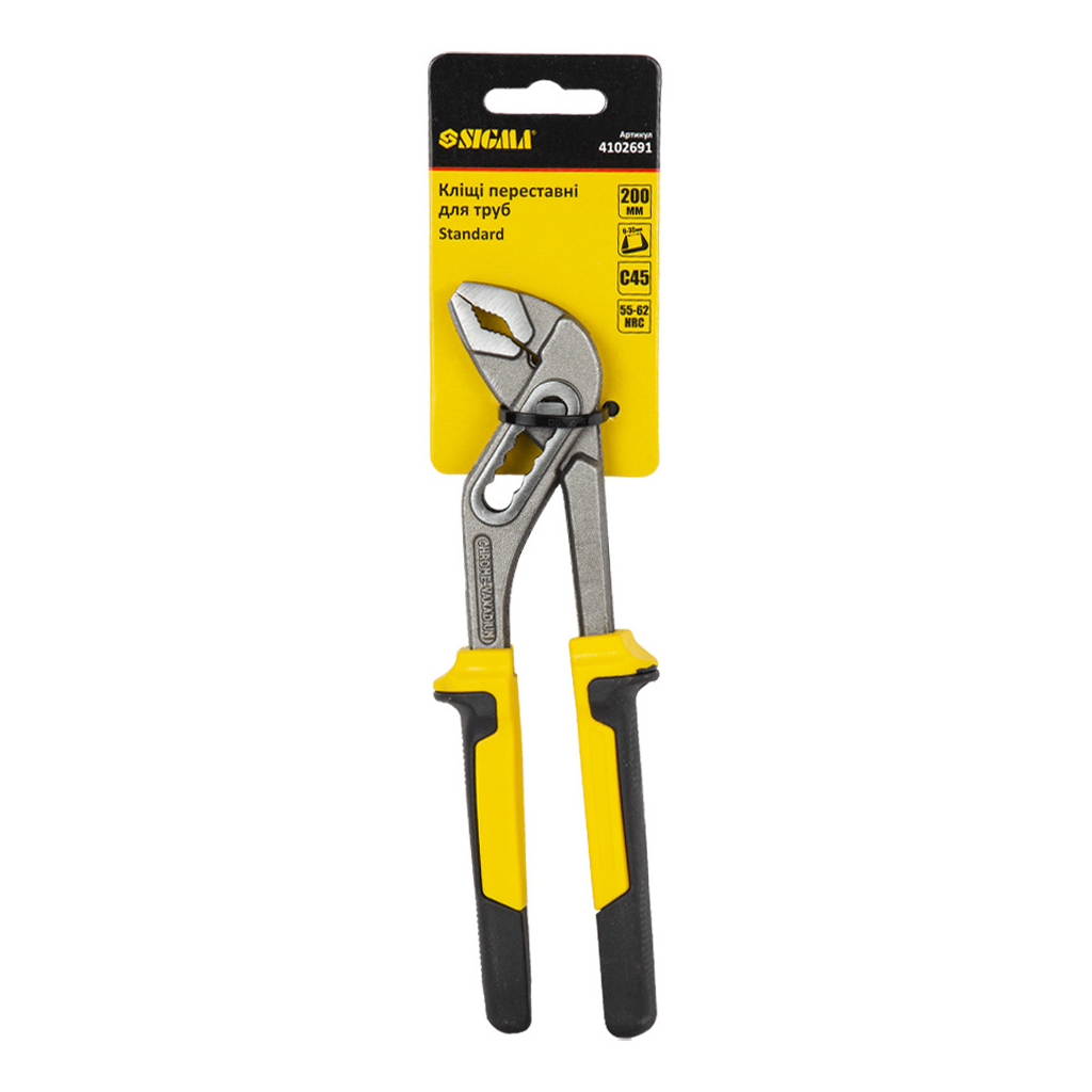 Ключ Sigma переставний для труб Standard 200мм (4102691) - picture 3