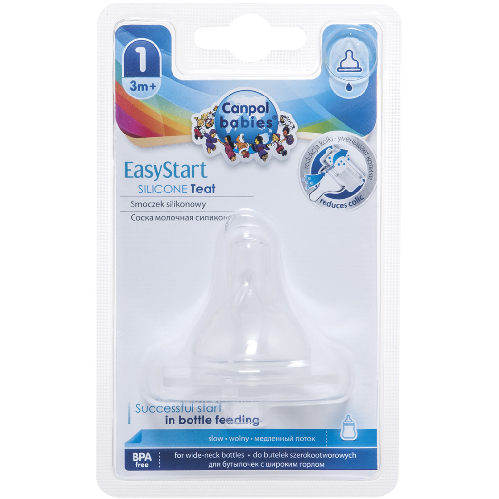 Соска Canpol babies EasyStart силіконова із широкою шийкою, вільна 1 шт. (21/720) - изображение 2
