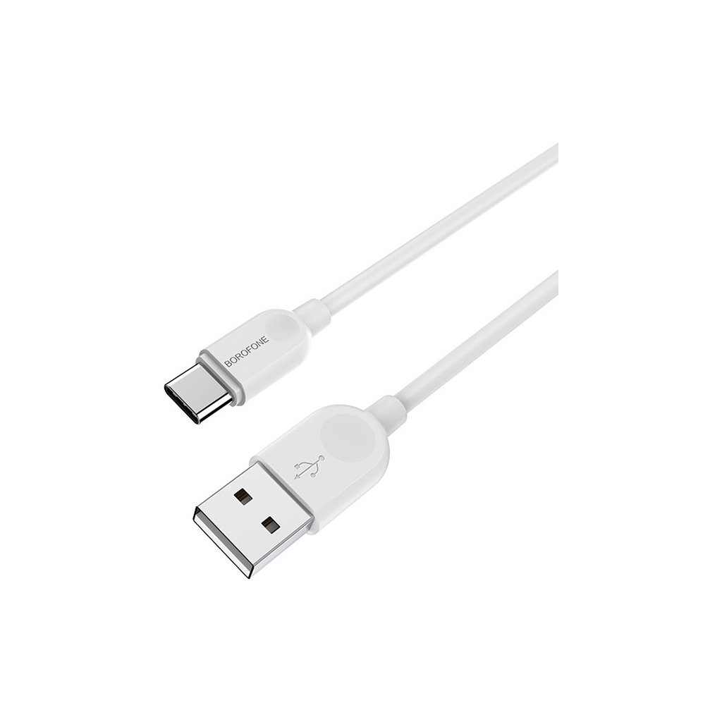 Дата кабель USB 2.0 AM to USB-C 1.0m 2.4A PVC BX14 white BOROFONE (6957531089995) - зображення 2