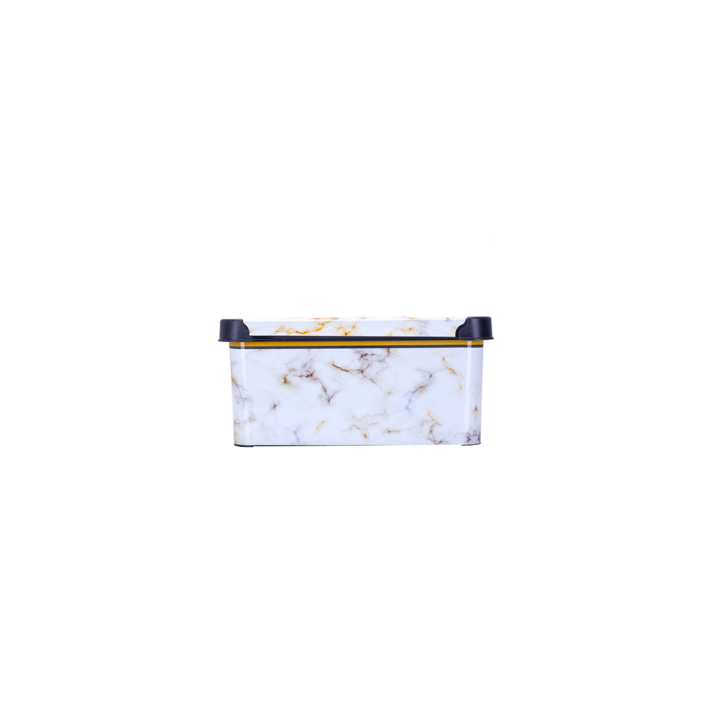 Контейнер для зберігання Violet House 0646 Decor Marble White 5 л (0646 DECOR Marble White з/кр. 5) - изображение 2