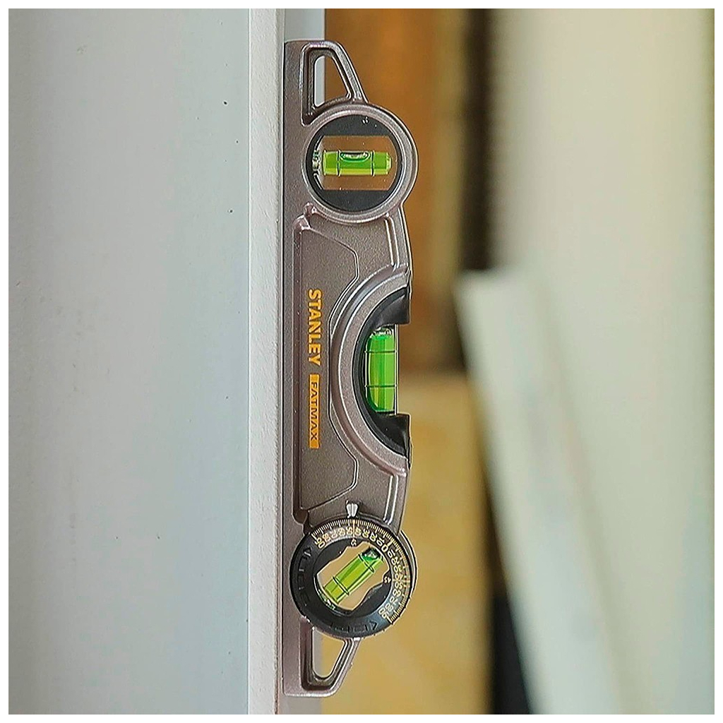 Рівень Stanley FatMax XL TORPEDO, алюмінієвий, 250мм, 3 капсули, магнітний. (0-43-609) - зображення 8