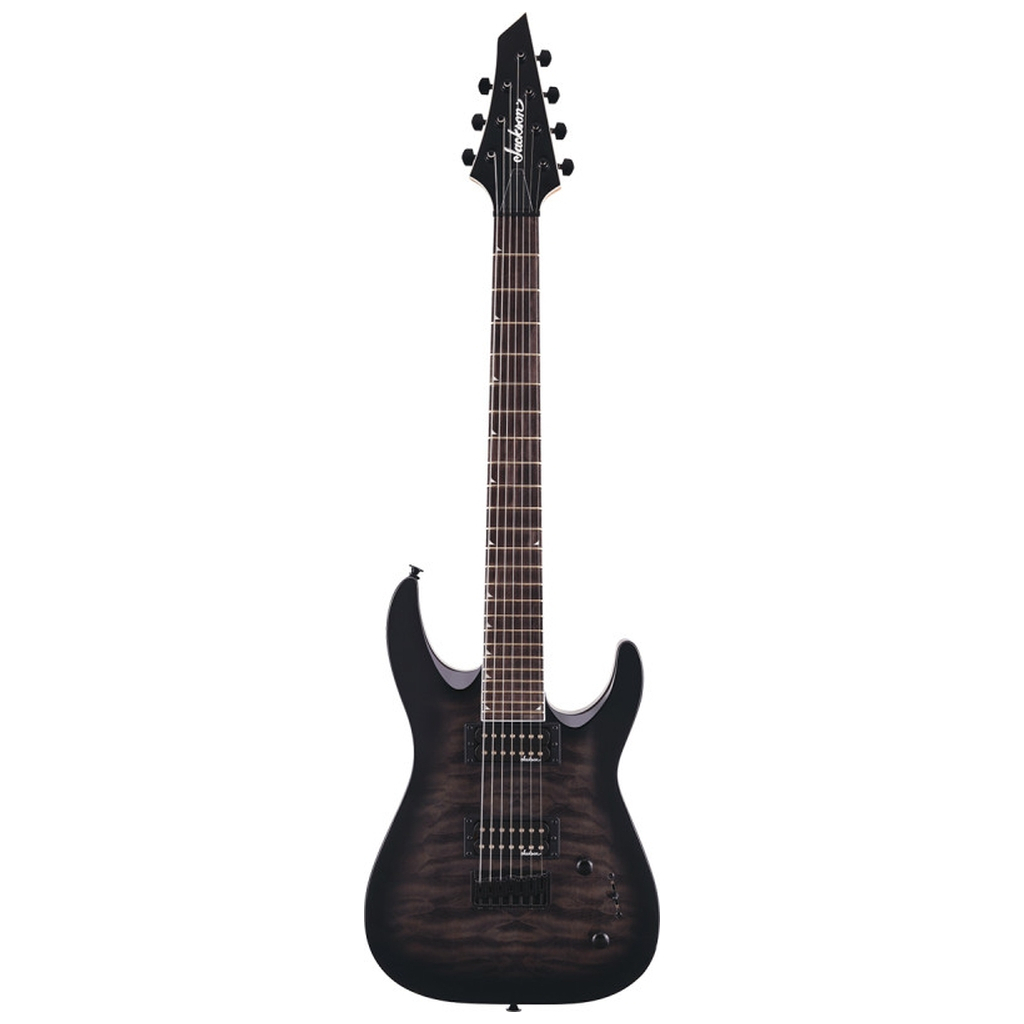 Електрогітара Jackson Guitars JS22Q-7 DKA Dinky Arch TOP HT Transparent Black Burst (231252) - зображення 1