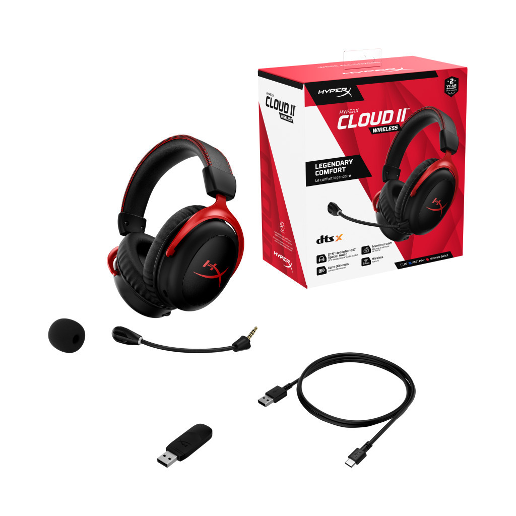 Навушники HyperX Cloud II Wireless Black-red (4P5K4AA) - зображення 6