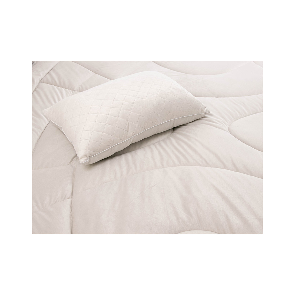 Ковдра Руно всесезона силіконова велюрова Soft Pearl 140х205 см (321.55_Soft Pearl) - изображение 5