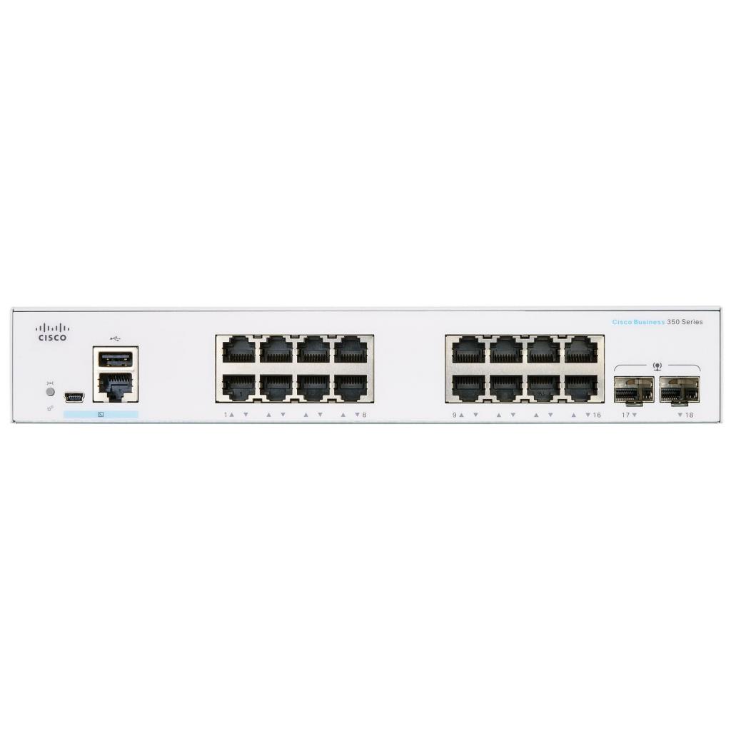 Комутатор мережевий Cisco CBS350-16T-2G-EU - зображення 2