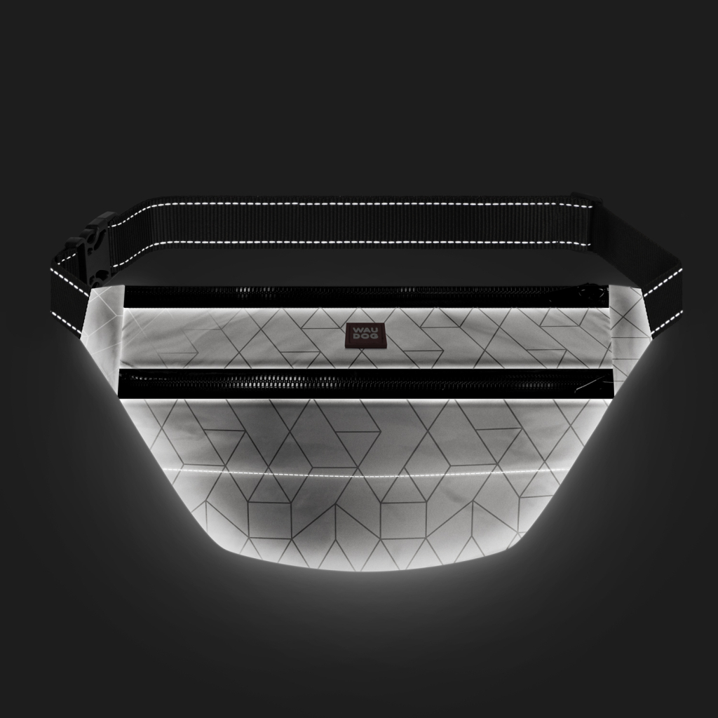 Поясна сумка-бананка для собак WAUDOG Family світловідбивна 33х17х10 см (5686) - изображение 6