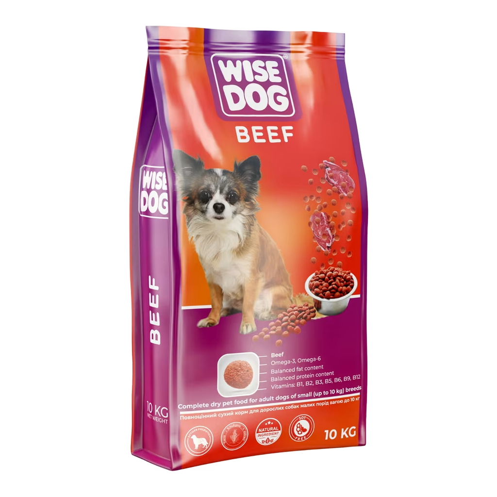 Сухий корм для собак Wise Dog Beef 10 кг (4820111141562) - зображення 1