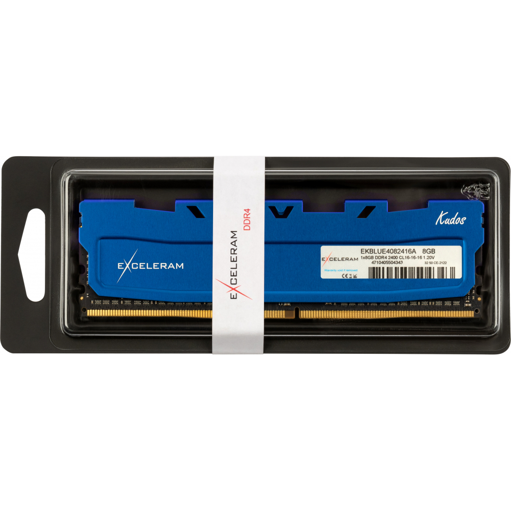 Модуль пам'яті для комп'ютера DDR4 8GB 2400 MHz Blue Kudos eXceleram (EKBLUE4082416A) - зображення 3