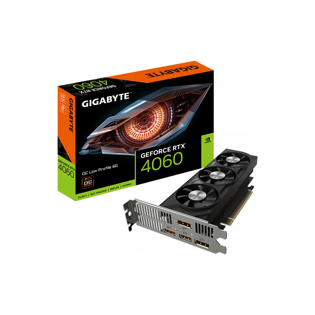 Відеокарта GIGABYTE GeForce RTX4060 8Gb OC Low Profile (GV-N4060OC-8GL) - зображення 2