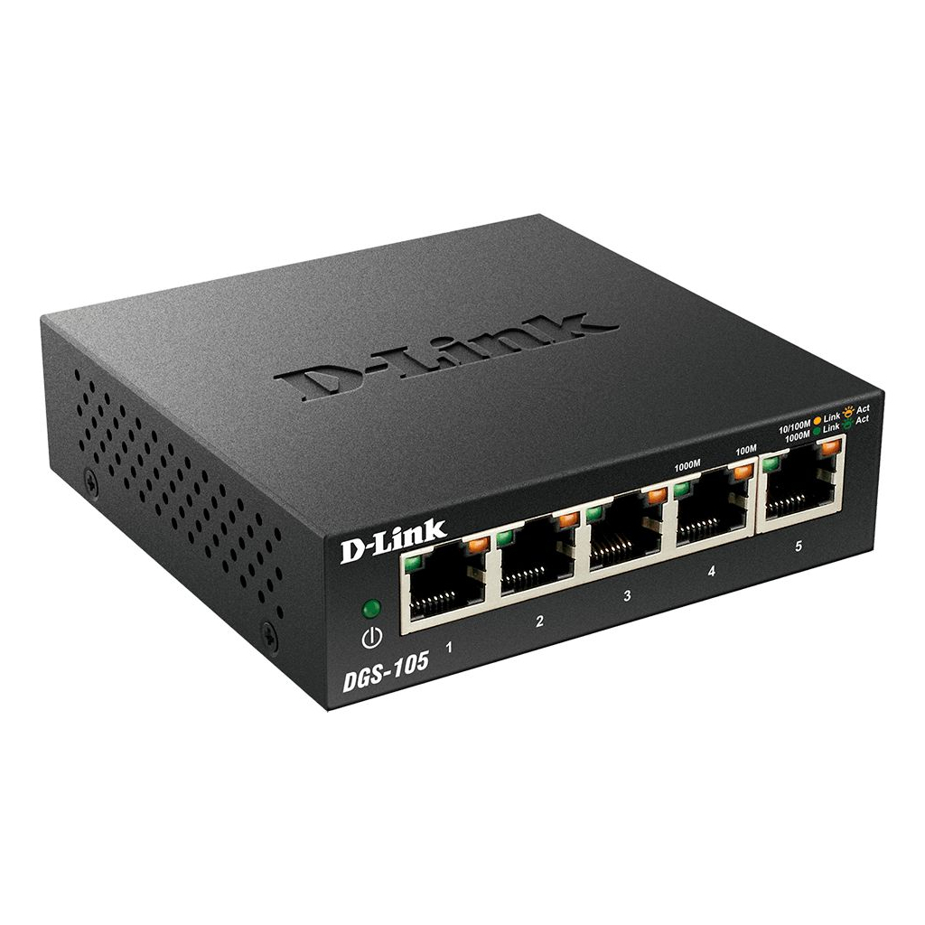 Комутатор мережевий D-Link DGS-105/E - зображення 2