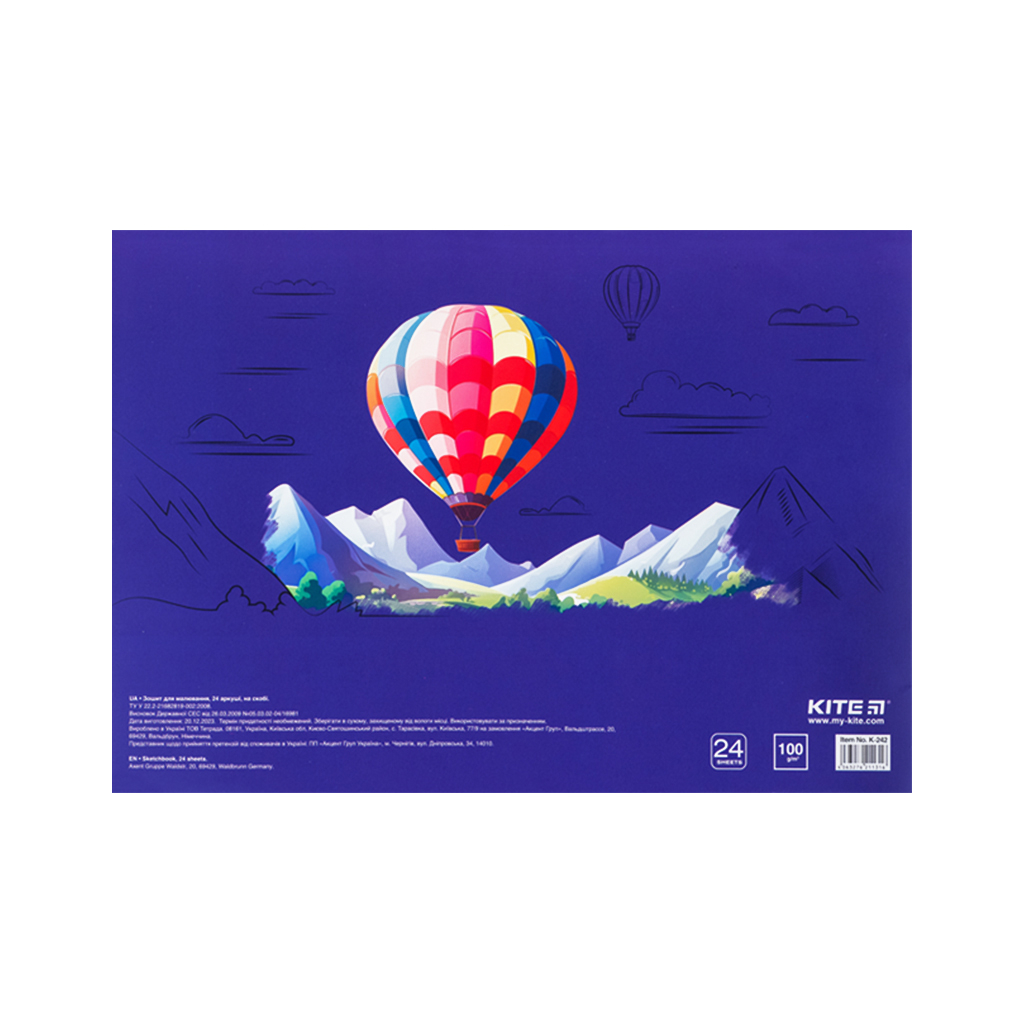 Альбом для малювання Kite Classic 24 аркушів (K-242) - изображение 4