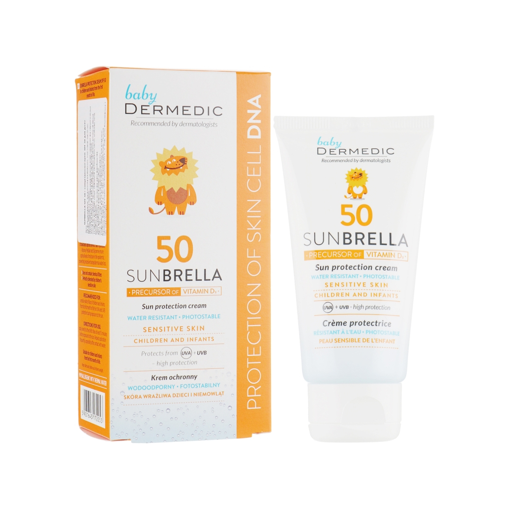 Засіб від засмаги Dermedic Sunbrella Baby Cream SPF50 Сонцезахисний крем для дітей 50 г (5901643172053) - зображення 1