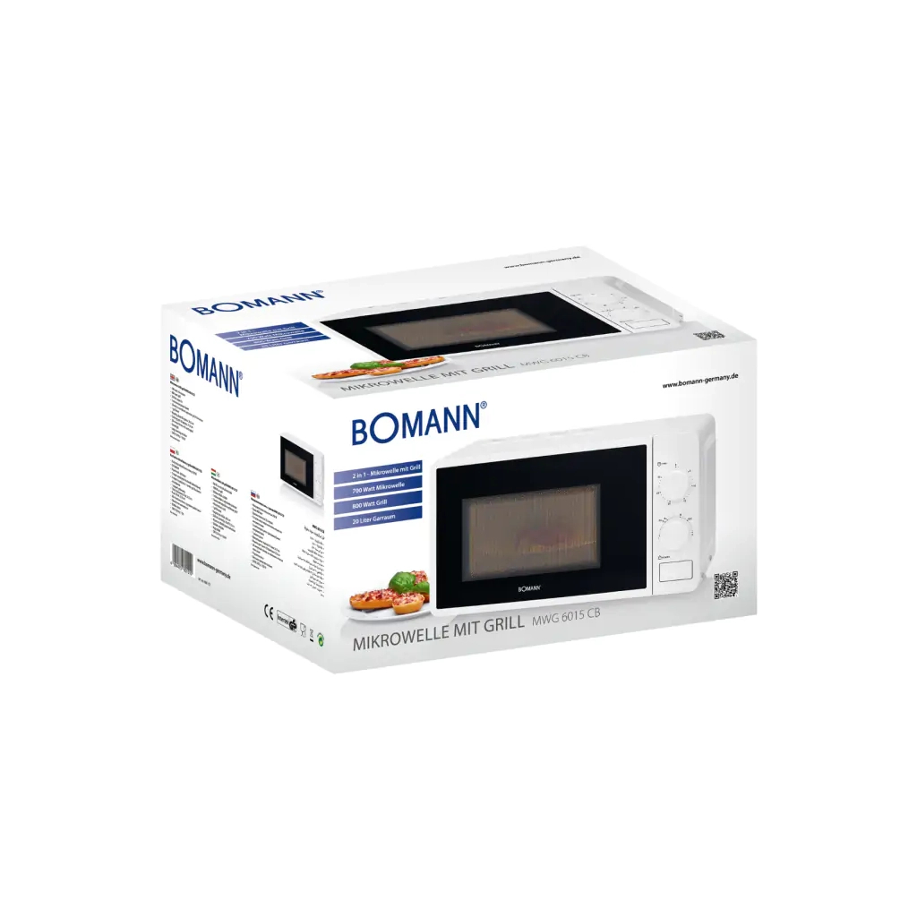 Мікрохвильова піч Bomann MWG 6015 CB white (MWG6015CB white) - зображення 2