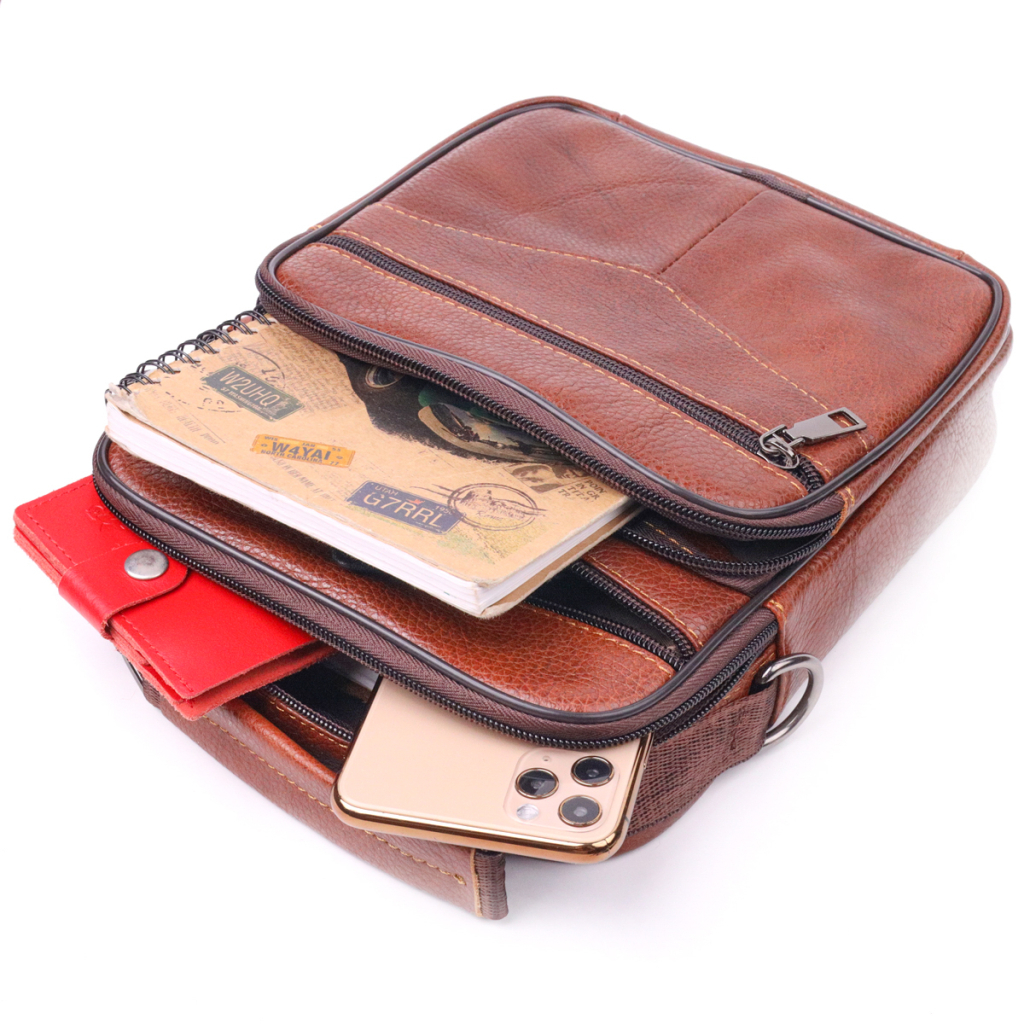 Сумка Vintage З ручкою шкіряна Руда (21277) - зображення 8