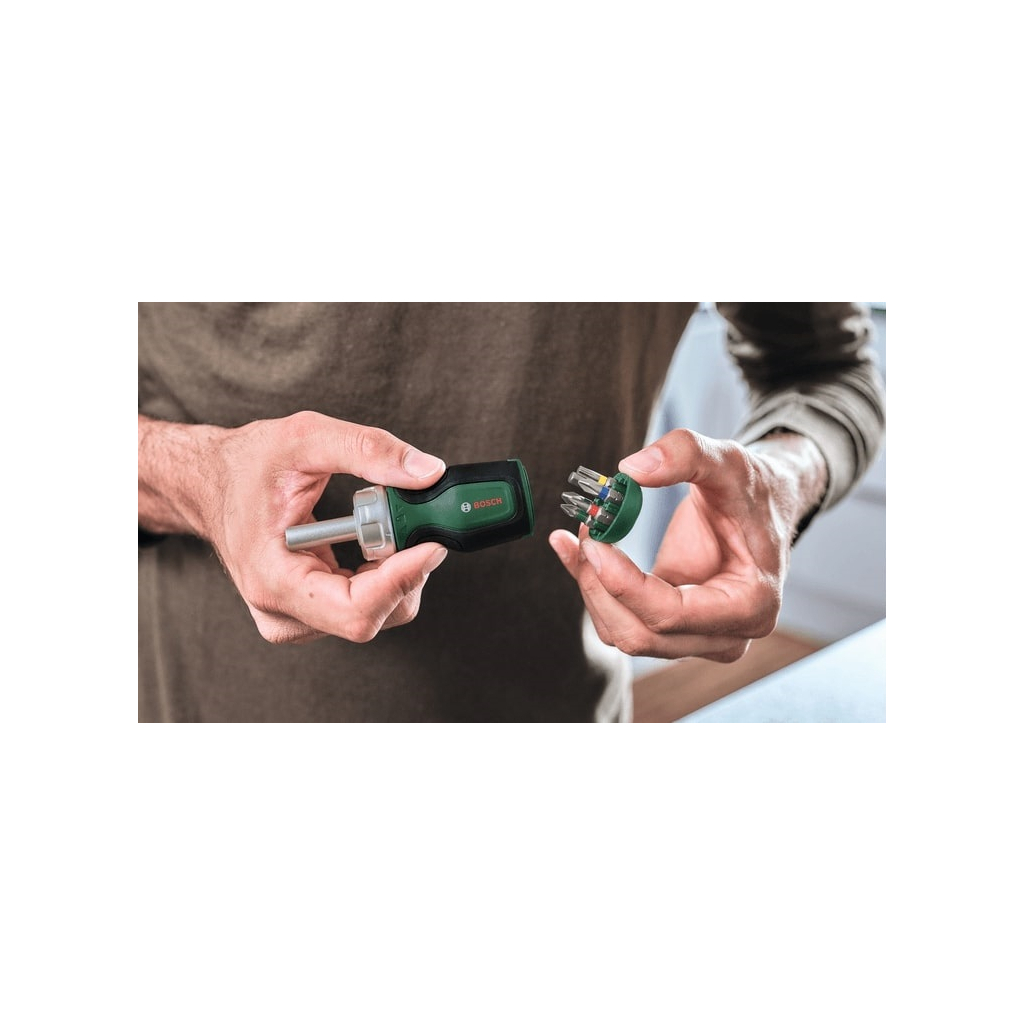 Набір викруток Bosch з тріскачкою, 6 насадок, руків''я TPR , 111мм, сталь CrV (1.600.A03.2UZ) - зображення 4