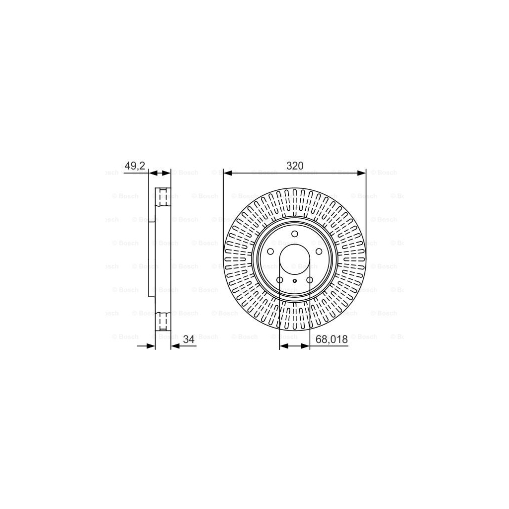 Гальмівний диск Bosch 0 986 479 T32 - зображення 5