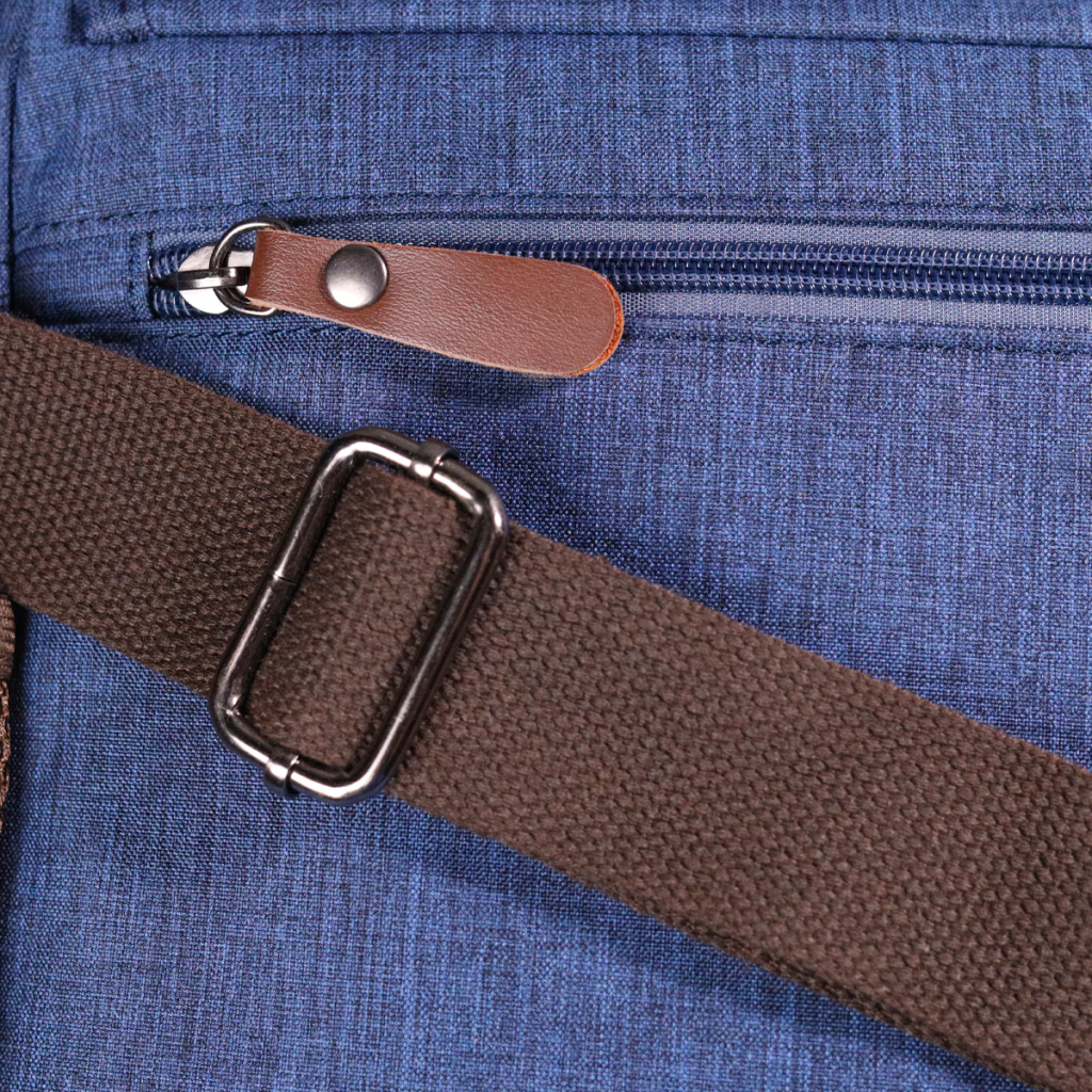 Сумка Vintage Через плече з текстилю Синя (21264) - зображення 11