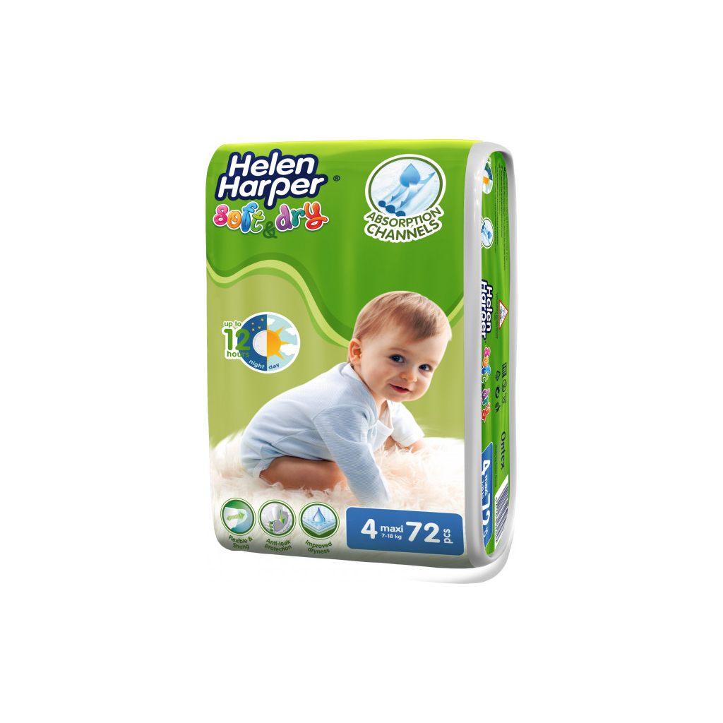 Підгузки Helen Harper Soft&Dry Maxi 7-18 кг 72 шт (5411416060192) - зображення 1