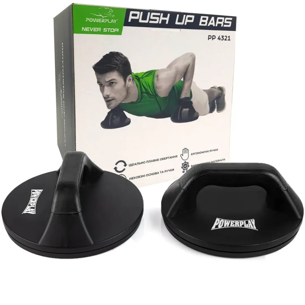 Упори для віджимань PowerPlay 4321 Push Up Bars Круглі (SALE_PP_4321) - зображення 7