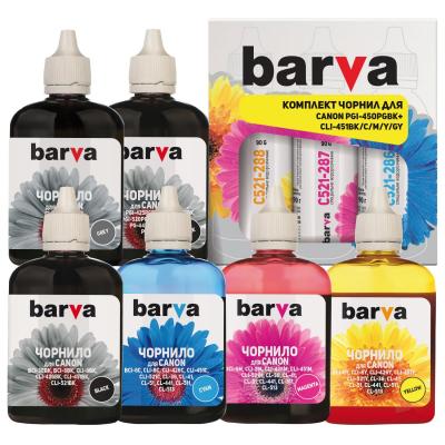 Чорнило Barva Canon PGI-450PGBK + CLI-451BK/C/M/Y/GY (6x90 г) SET (CPGI450-6-090-MP) - зображення 1
