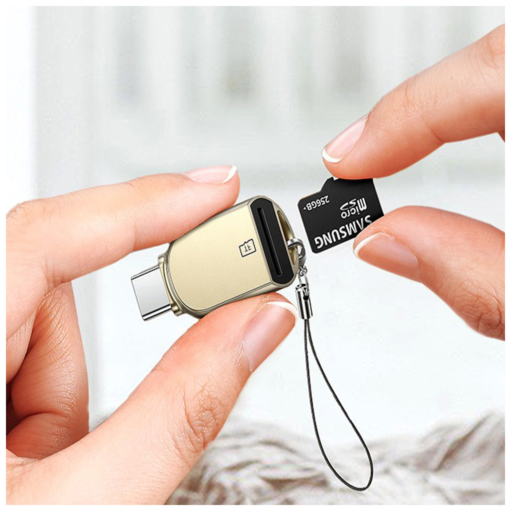 Зчитувач флеш-карт UGREEN USB-C to TF 3.0 CM331 Light Golden (80124) - зображення 11