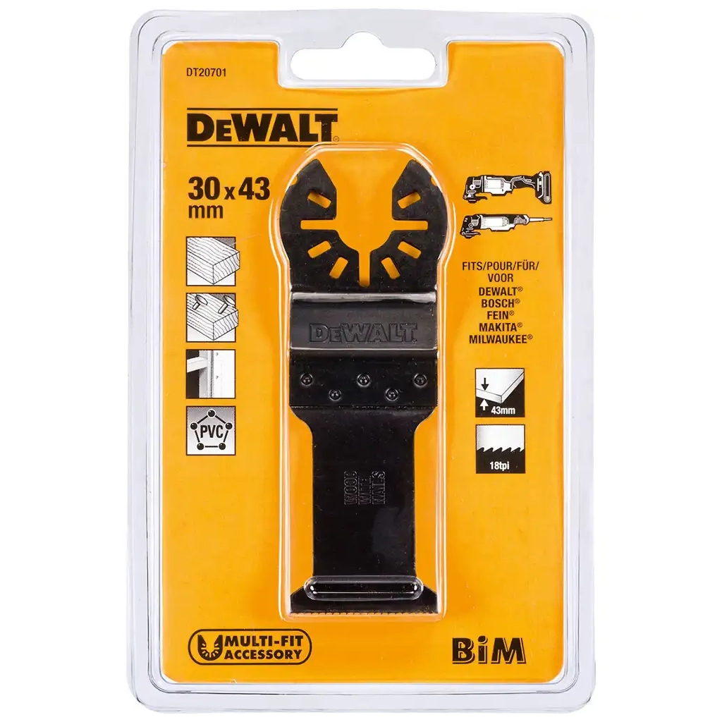 Полотно DeWALT для реноватора, занурювальне для DWE315, DCS355, ширина 30мм, 18 TPI (DT20701) - зображення 2