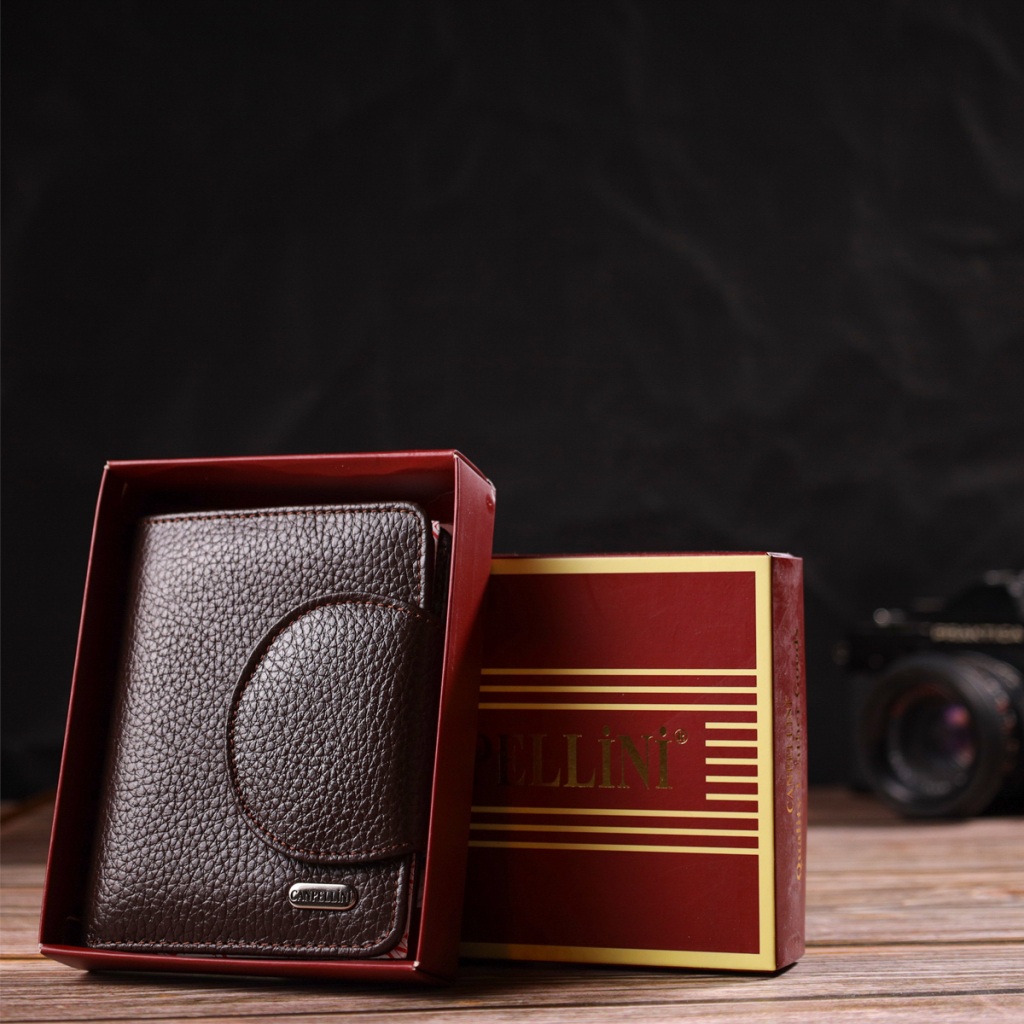 Портмоне Canpellini З натуральної шкіри Коричневе (21808) - зображення 10