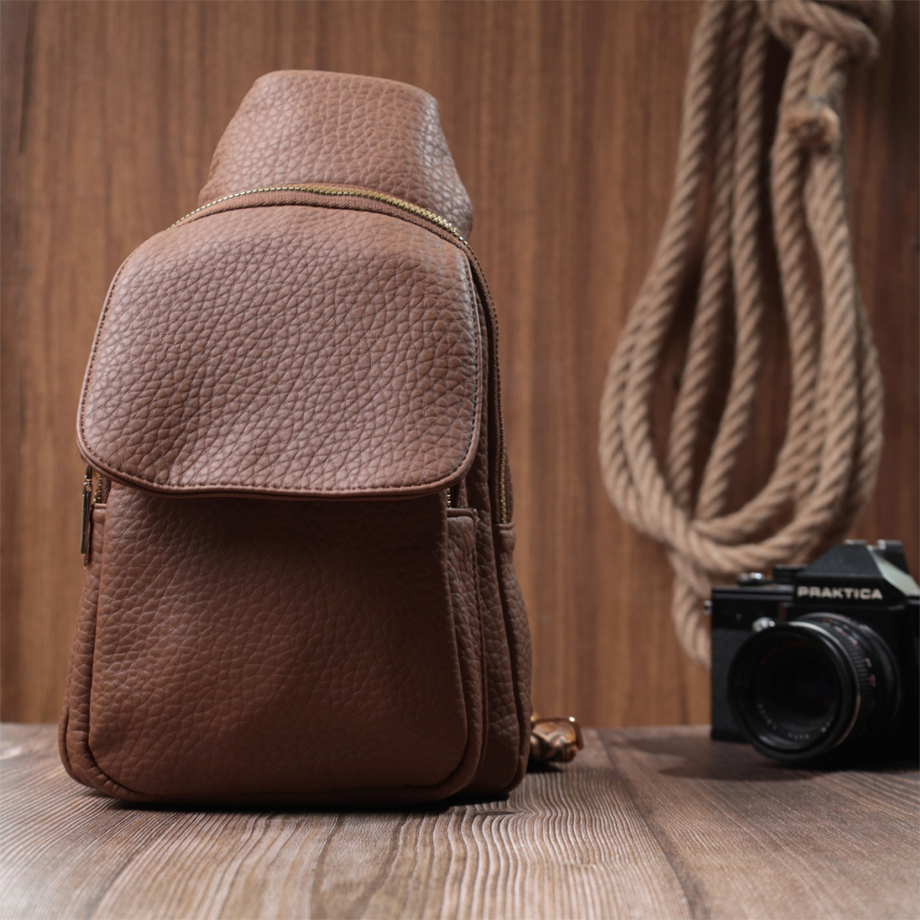 Сумка Vintage Жіноча з однією лямкою через плече з екошкіри Коричнева (22764) - зображення 9