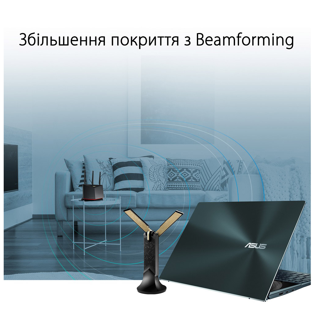 Мережева карта Wi-Fi ASUS USB-AX56 (90IG06H0-MO0R10) - зображення 7
