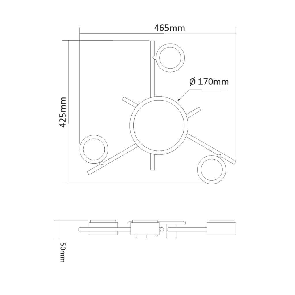 Світильник Videx під лампу 3xGX53 (VL-SPF20B-WB) - зображення 3