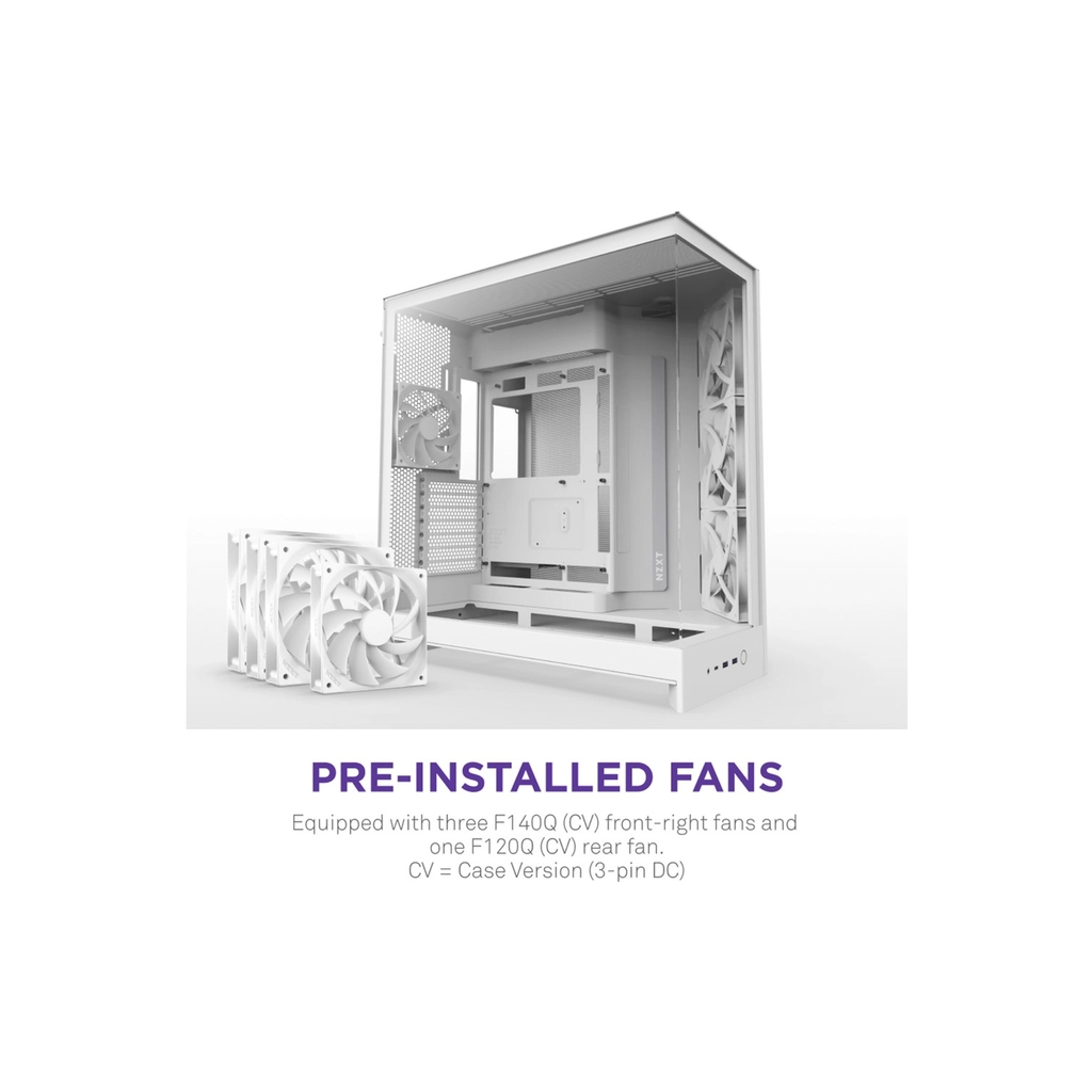Корпус для ПК NZXT H9 Flow Dual-Chamber All White (CM-H92FW-01) - зображення 3