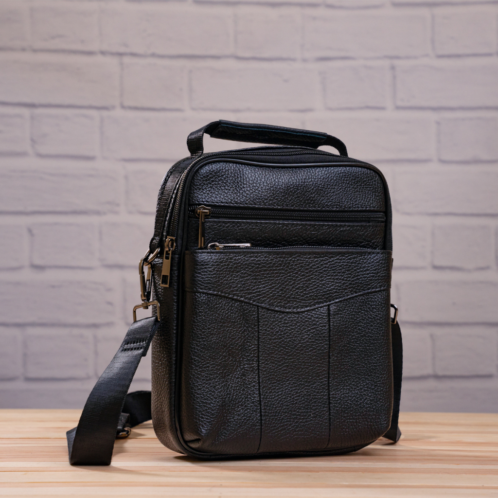 Сумка Vintage Шкіряна Чорна (20345) - зображення 10