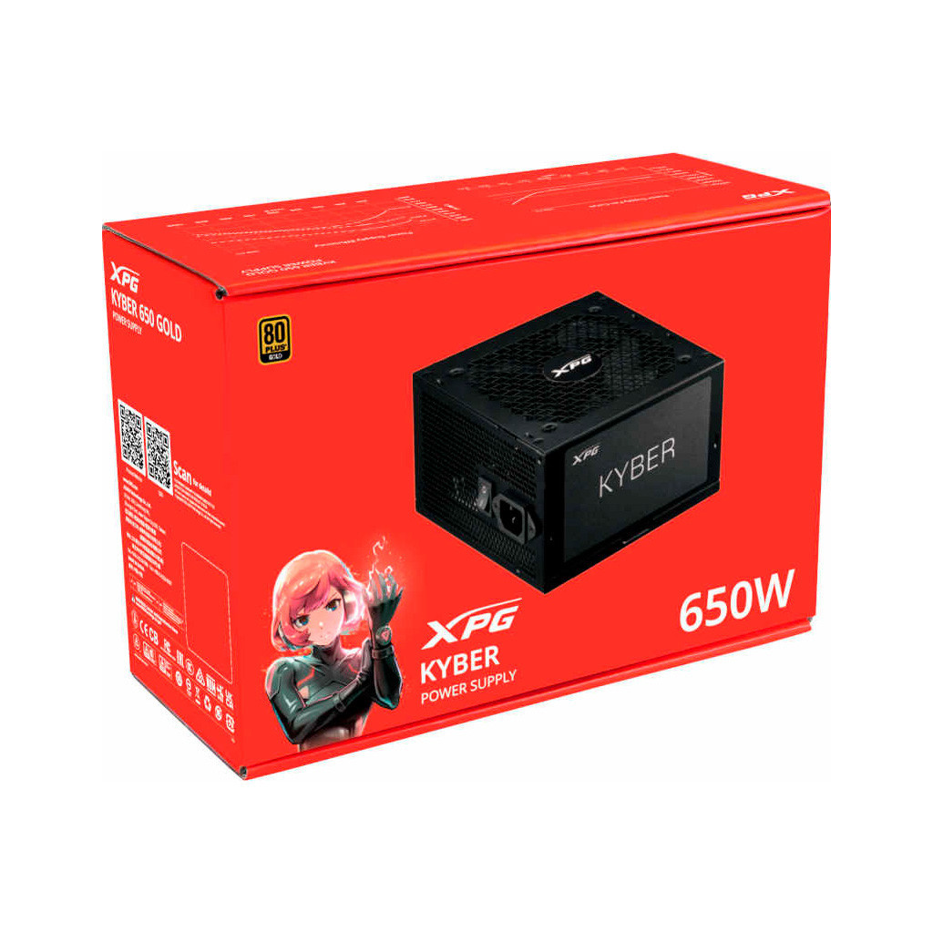 Блок живлення ADATA 650W (KYBER650G-BKCEU) - изображение 7