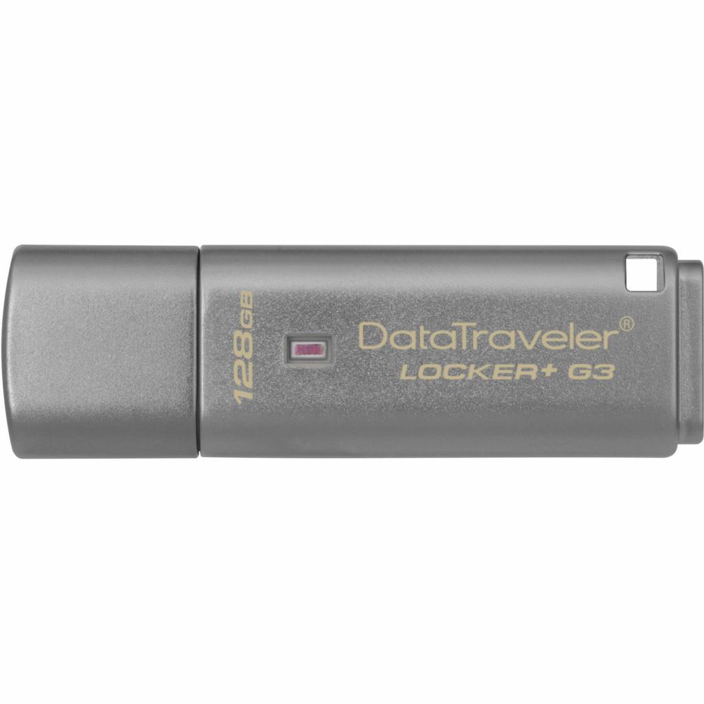 USB флеш накопичувач Kingston 128GB DataTraveler Locker+ G3 USB 3.0 (DTLPG3/128GB) - зображення 1