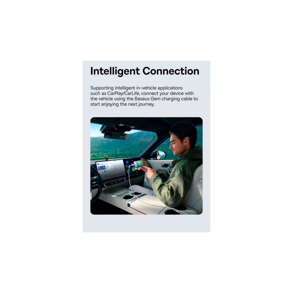 Дата кабель USB-C to Lightning 1.0m 20W Gem Fast-Charging blue Baseus (P10373001311-00) - picture 6