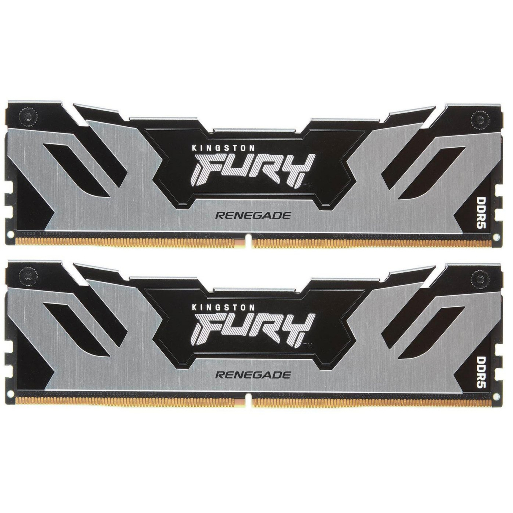Модуль пам'яті для комп'ютера DDR5 32GB (2x16GB) 6000 MHz FURY Renegade Silver Kingston Fury (ex.HyperX) (KF560C32RSK2-32) - зображення 1