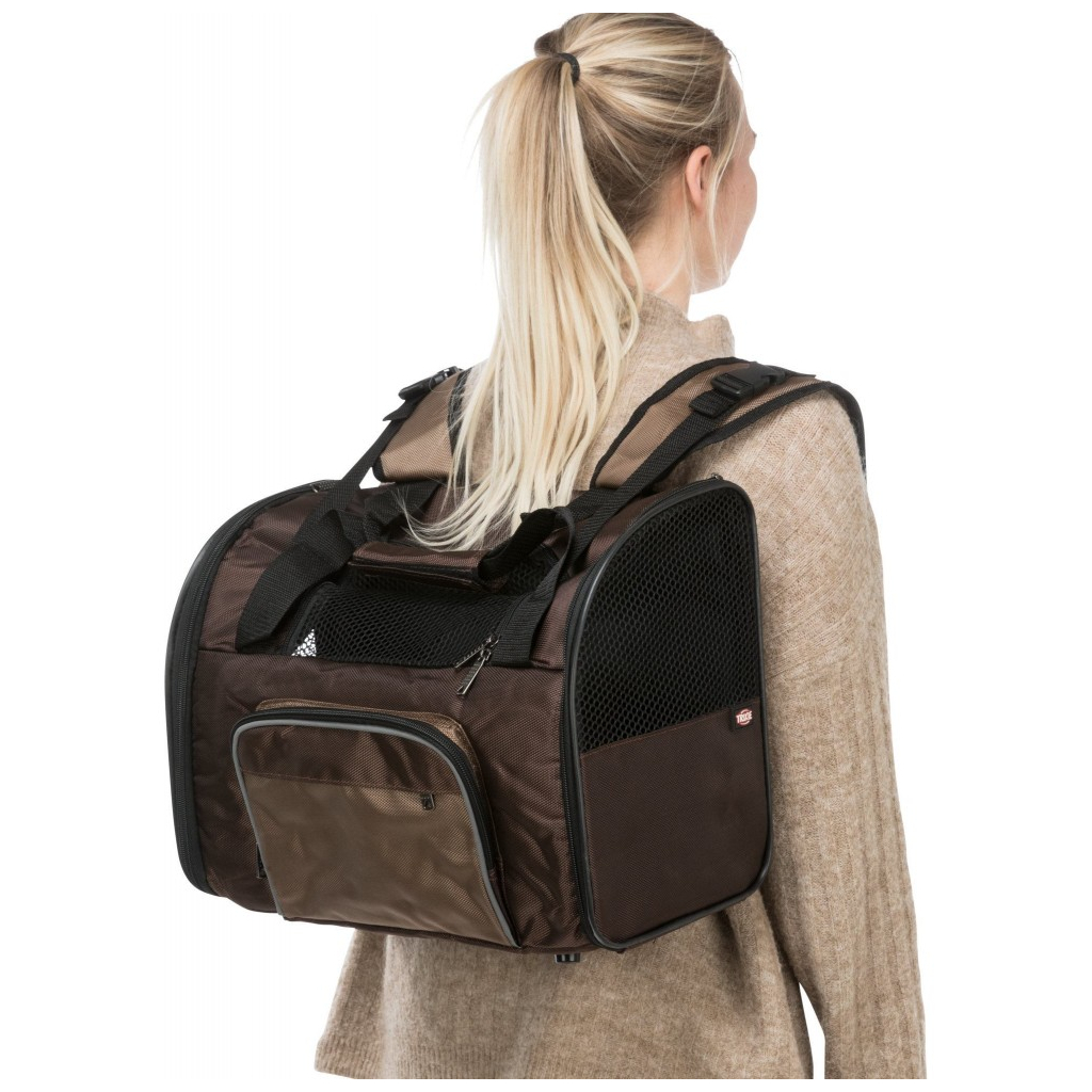 Переноска для тварин Trixie Shiva 41x30x21 см Коричнева (4011905288710) - изображение 3