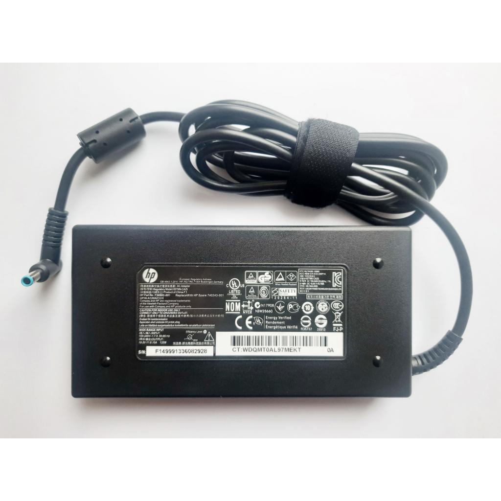 Блок живлення до ноутбуку HP 120W 19.5V, 6.15A, роз'єм 4.5/3.0 (pin inside), Slim-корпус (HSTNN-CA25 / A40322) - зображення 1