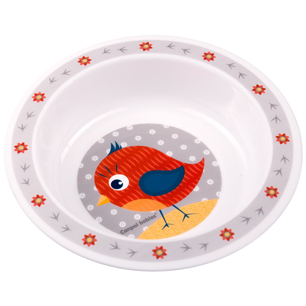 Набір дитячого посуду Canpol babies Cute Animals Пташка Червоний 5 предметів (4/401_red) - зображення 5
