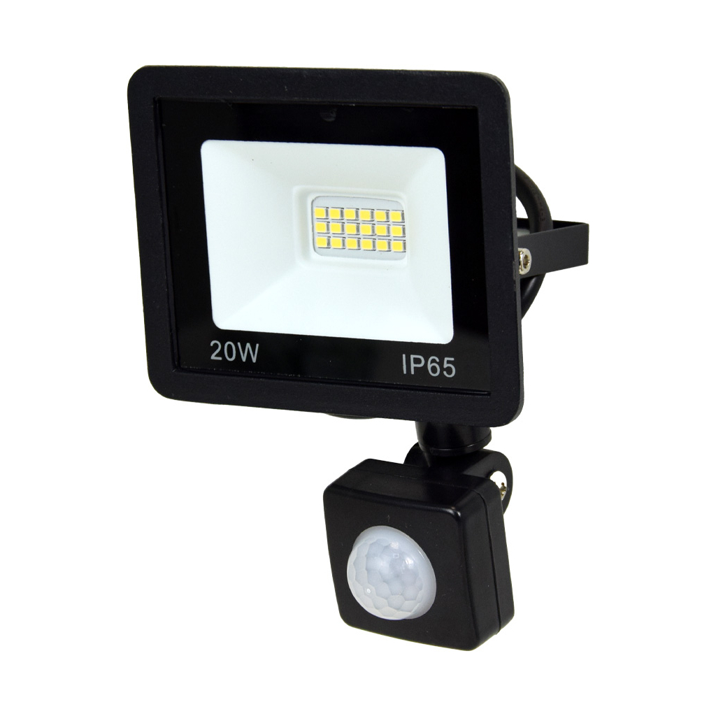 Прожектор Lightwell LW-FL-B-20-S 20 W з датчиком рух - зображення 1