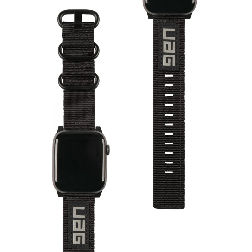 Ремінець до смарт-годинника UAG для Apple Watch 40/38 Nato Eco, Black (19149C434040) - зображення 1