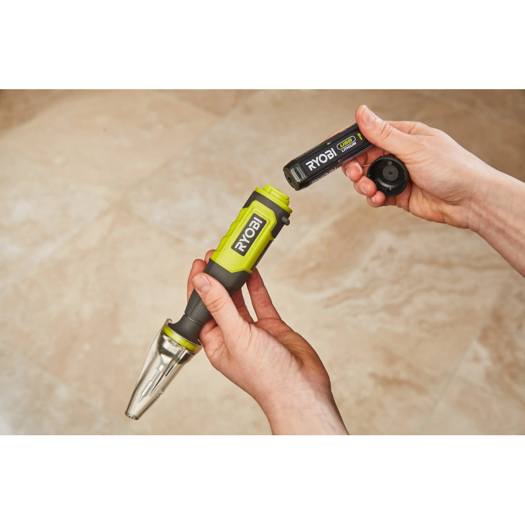 Паяльник електричний Ryobi RSI4-120G акумуляторний, USB, Lithium 4V 2Ah, 460°С, підсвічування (5133006146) - изображение 7