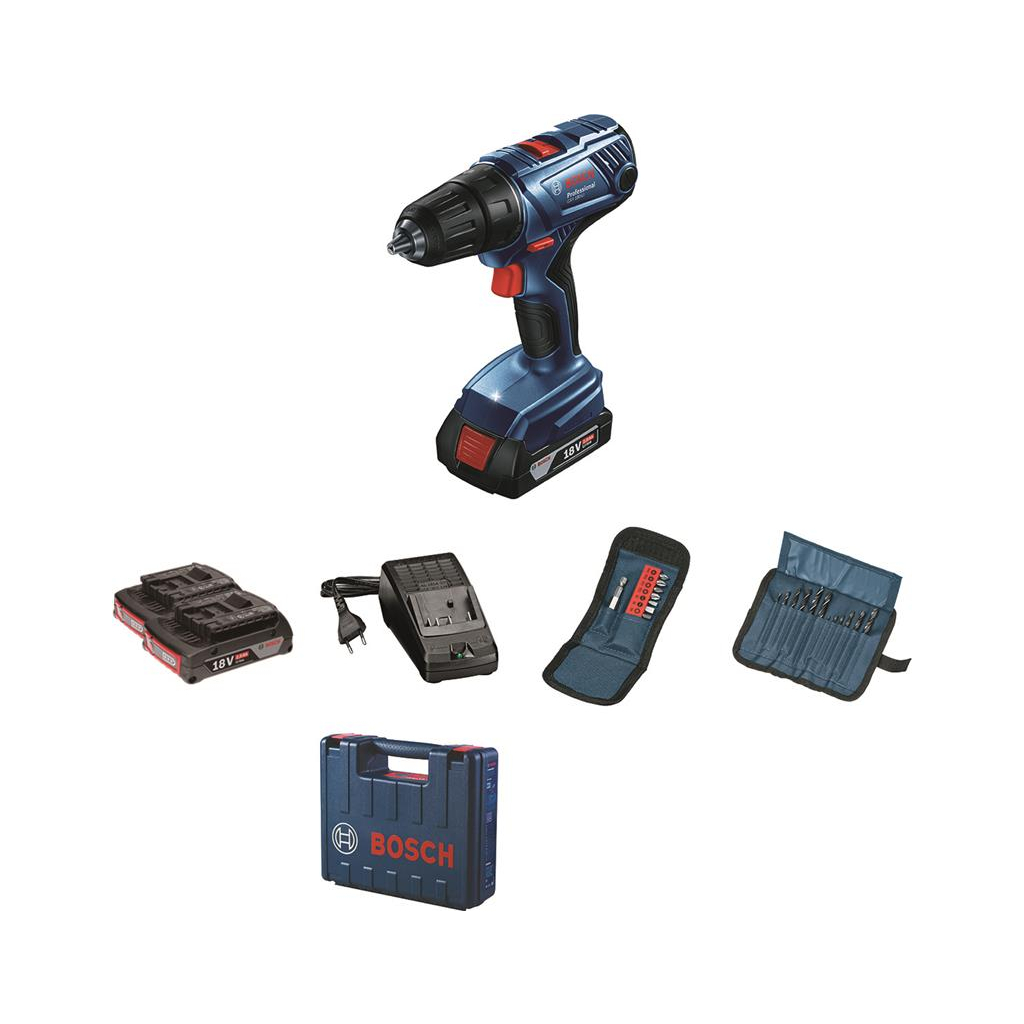 Шуруповерт Bosch GSR 180 LI + 2х2.0 Ah + Набір біт 11 шт. + набір свердл 12 шт. (0.601.9F8.10A) - зображення 10