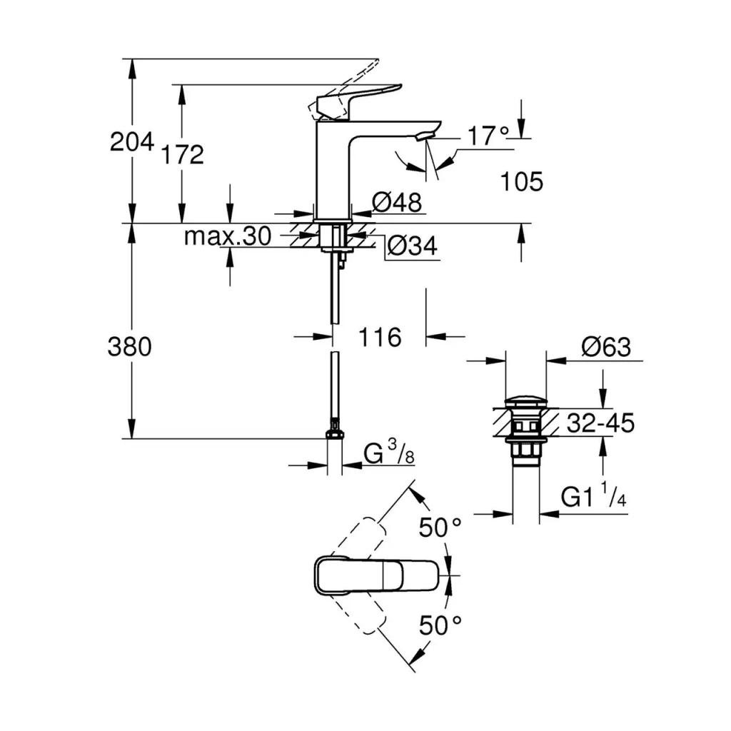 Змішувач Grohe QuickFix 1018332430 - зображення 4