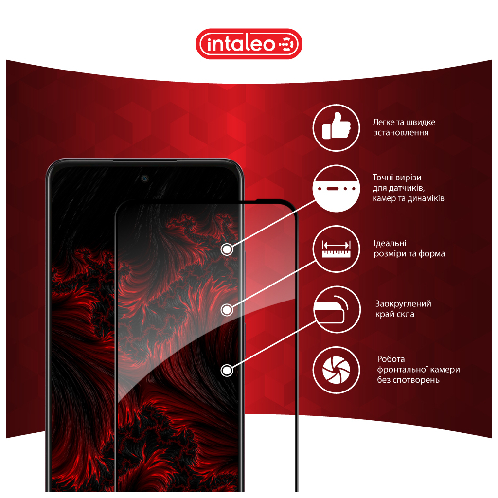 Скло захисне Intaleo Full Glue Oppo A3x Black (1283126598784) - зображення 3
