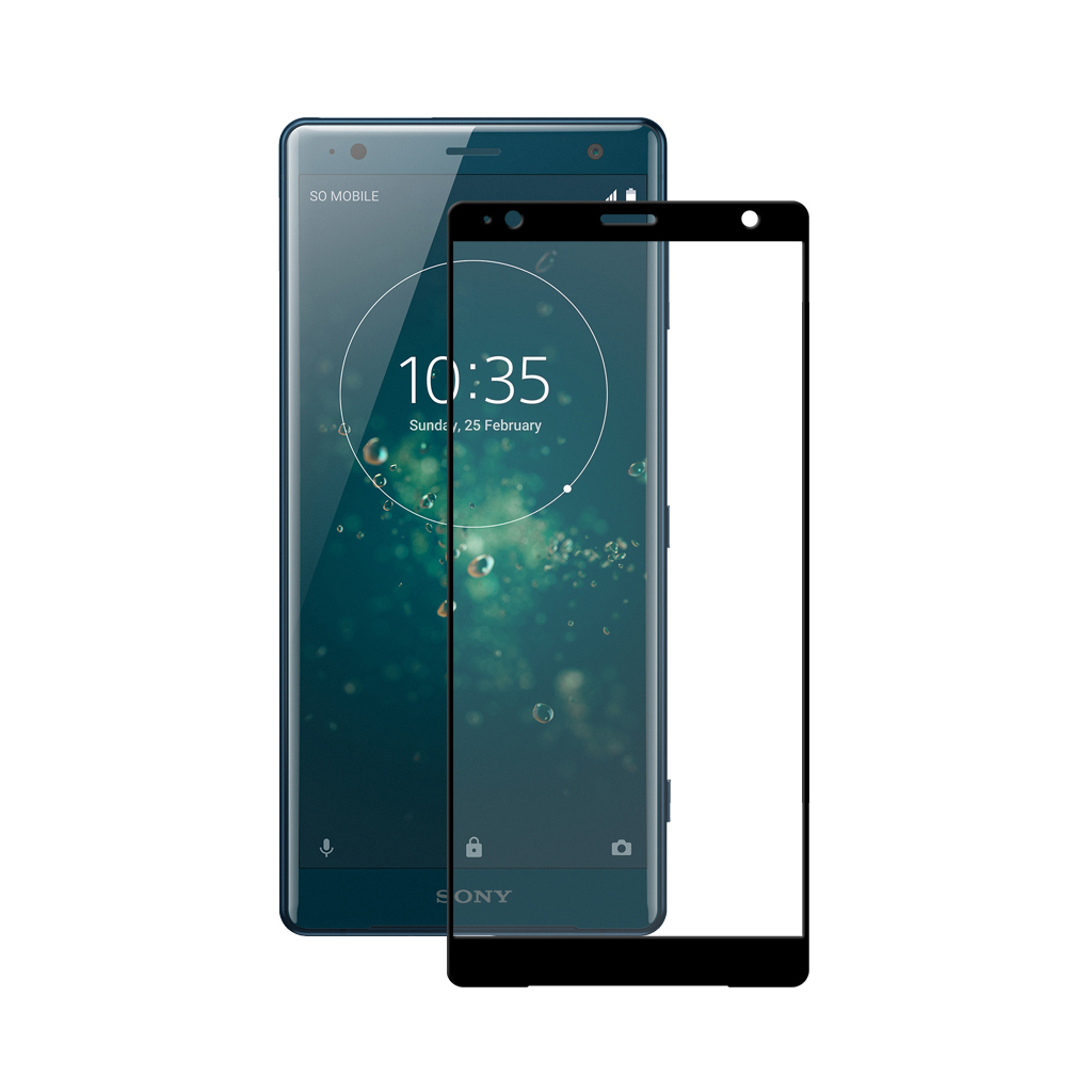 Скло захисне PowerPlant Full screen Sony Xperia XZ2, Black (GL605453) - зображення 1