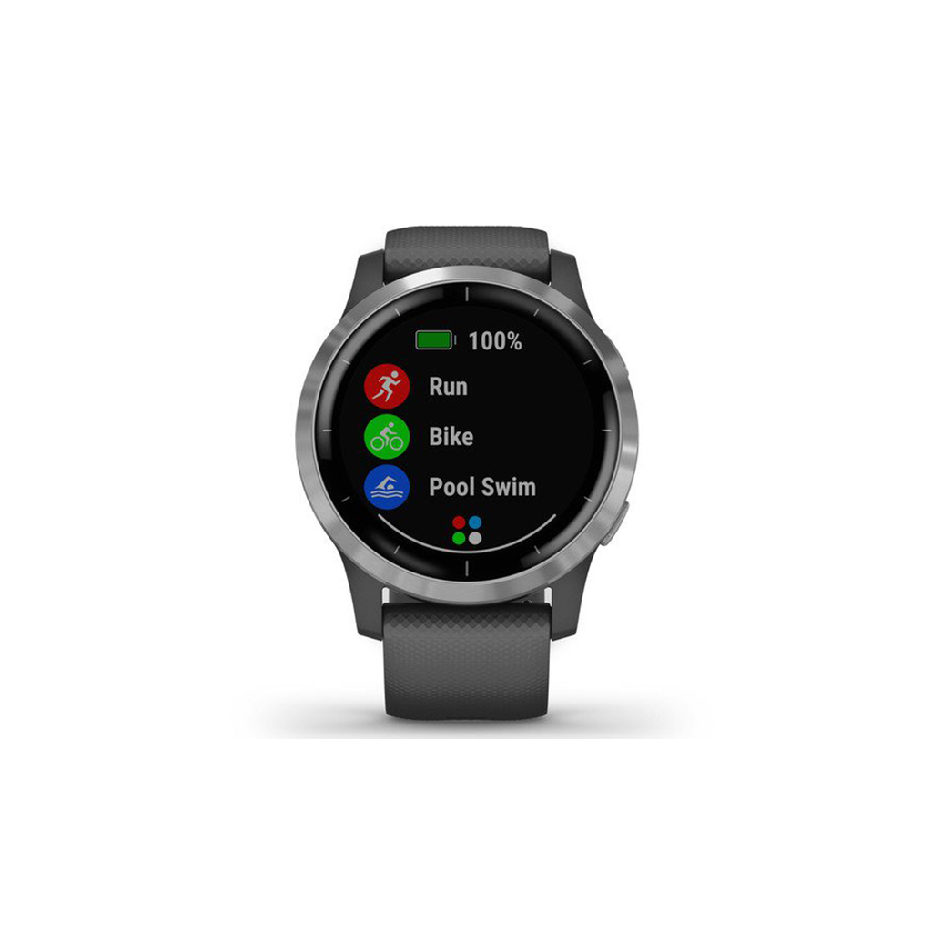 Смарт-годинник Garmin vivoactive 4, Shadow Grey with Silver Hardware, GPS navy (010-02174-03) - зображення 2