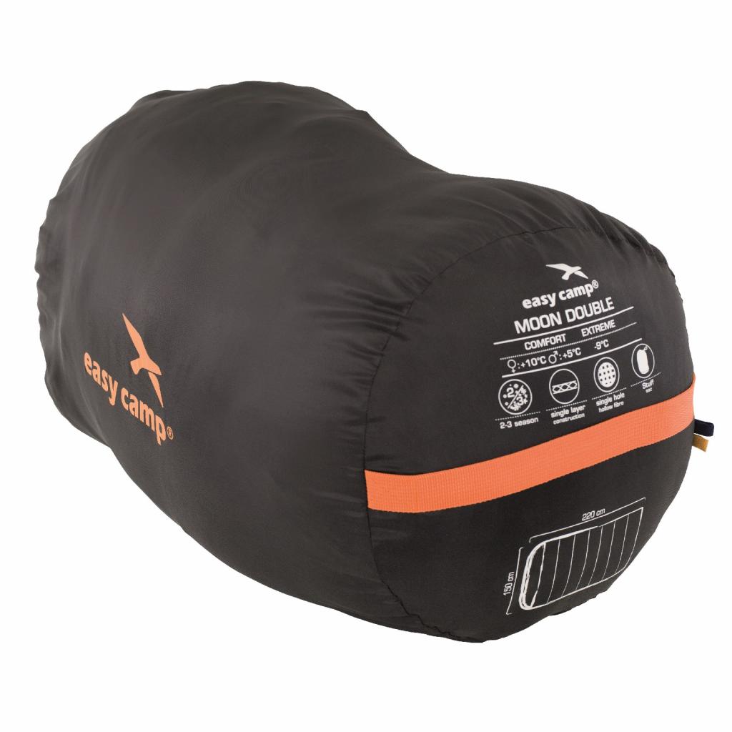 Спальний мішок Easy Camp Moon Double/+5°C Blue (Left) (928370) - зображення 6