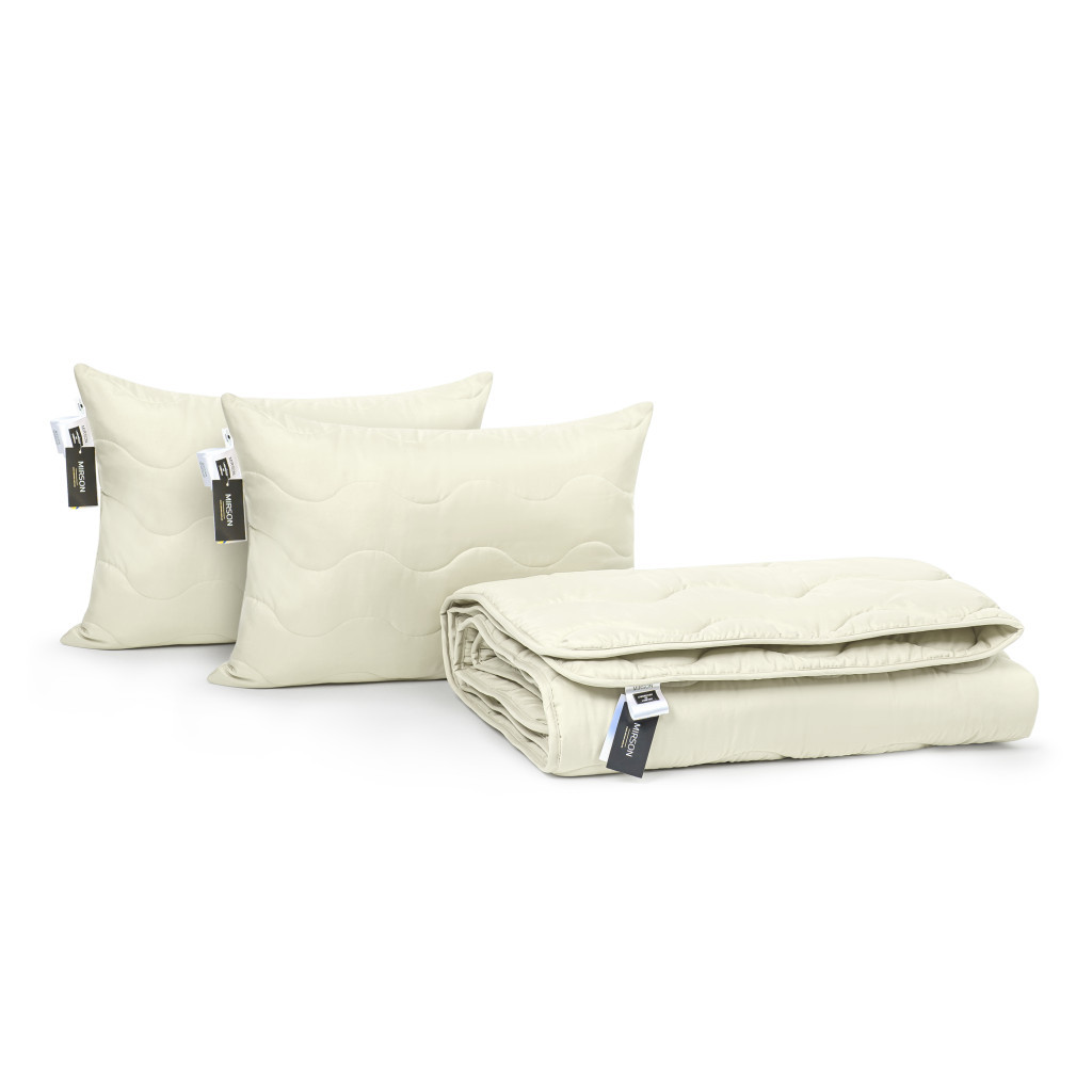 Ковдра MirSon Набір EcoSilk всесезонний №1662 Eco Light Krem (2200002654982) - зображення 4